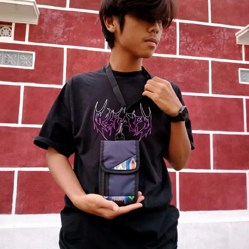 Tas Hp dan uang kalung Leher Sako wallet Tas selempang Kekinian 2