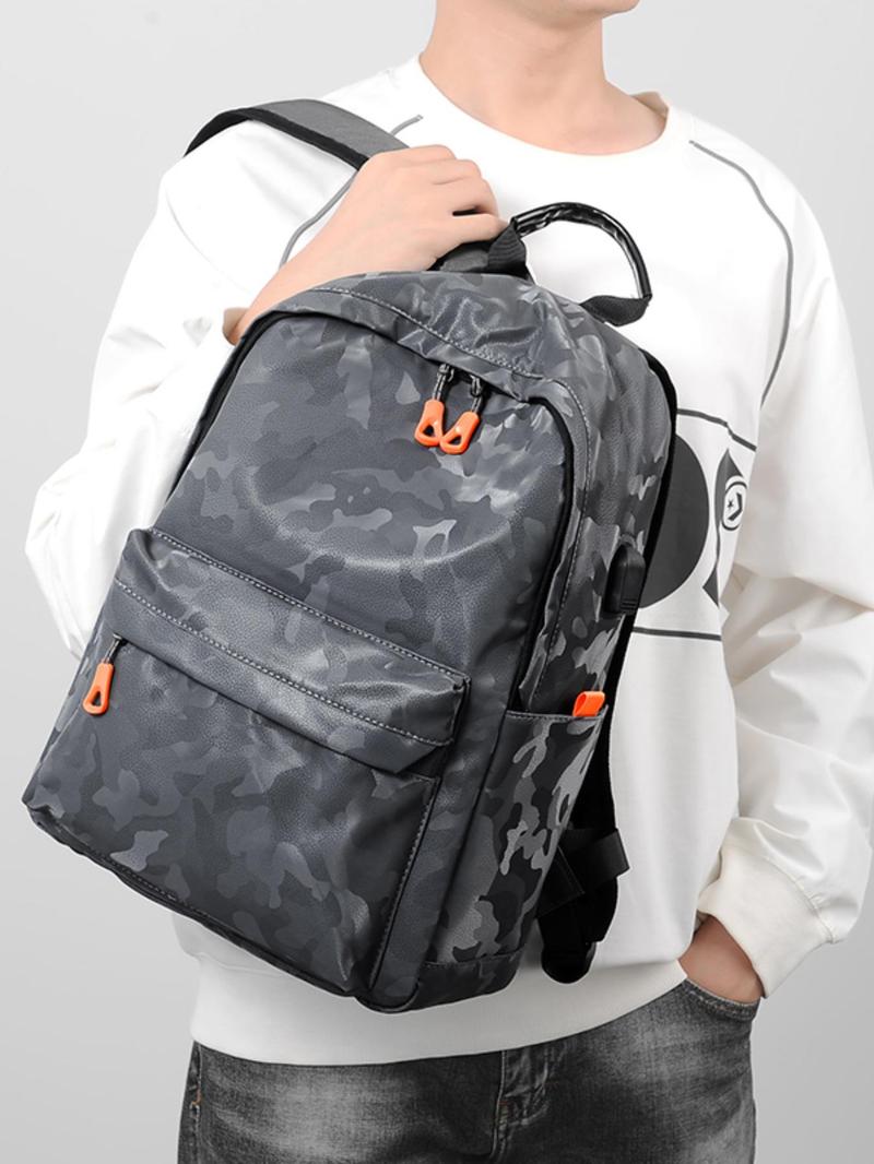 Product Introduction of Men's Camo Pattern Backpack, Large Capacity Lightweight Backpack, Casual Outdoor Sports Backpack for Men, Student School Bag 8