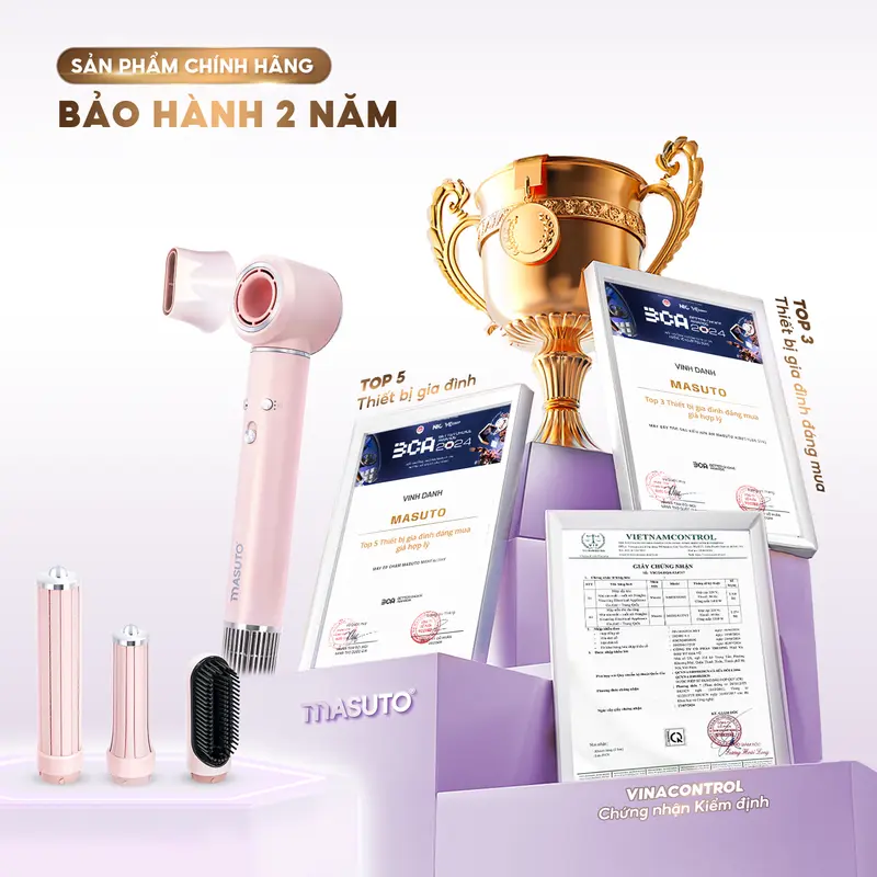 Máy Sấy Và Tạo Kiểu 5 Trong 1 Masuto AirStyler Công Nghệ Ion Bảo Vệ Tóc Tạo Kiểu Bảo Hành 24 Tháng 2