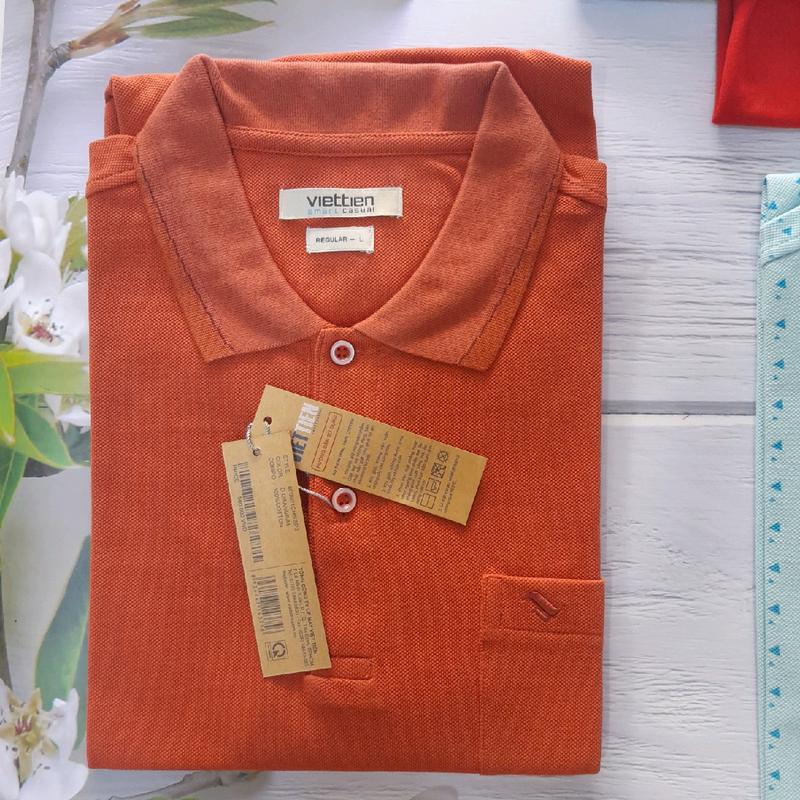 Áo thun việt tiến fom regular chất liệu cotton( vải cá sấu)  nhiều màu.. 1