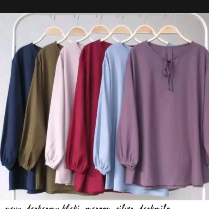 ATASAN WANITA TERBARU 2023 LIA BLUS POLOS BAHAN MOSCREF 4 UKURAN//FYP//VIRAL//KEKINIAN 2