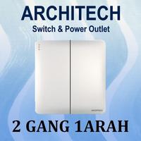 Gambar Architech Infinity A63-K02A White Saklar / Cetekan Seri 2 Gang 1 Arah / 2 gang 1 arah - 2GANG 1ARAH dari ARCHITECH INDONESIA Kota Administrasi Jakarta Utara 5 Tokopedia