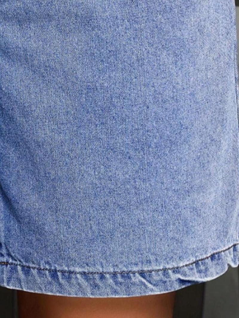 Product Introduction of 【Plus Size】Denim Shorts, Plus Casual Fashionable Shorts for Daily Outdoor Wear, Women Plus Clothing for Summer 7