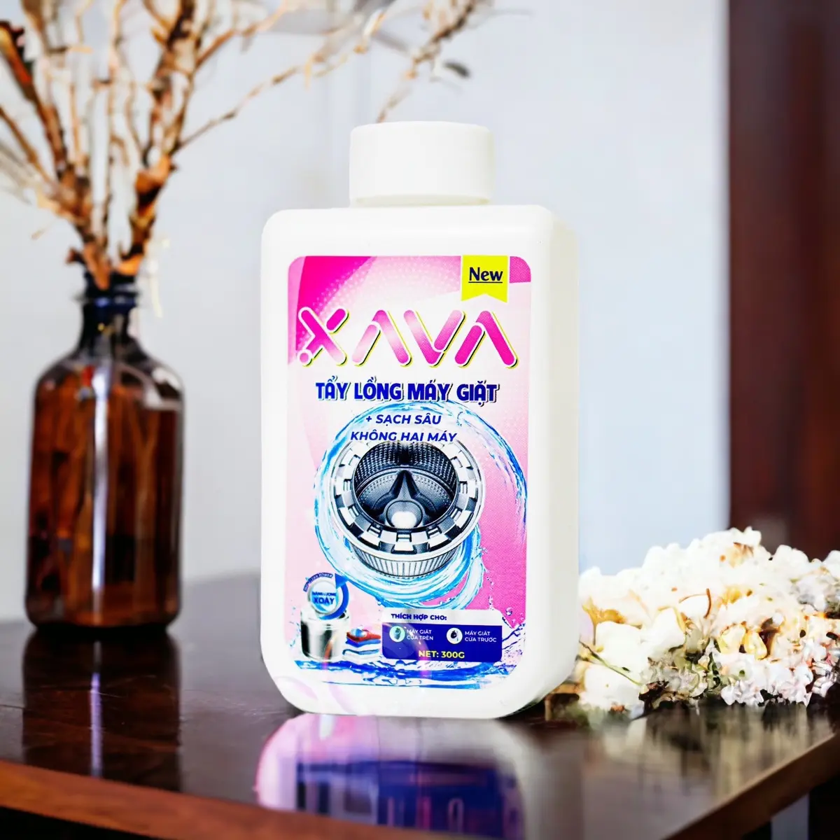 Bột Tẩy Lồng Máy Giặt XAVA 300g. Làm sạch cạn bẩn cứng đầu, diệt 99% vi khuẩn. Phù hợp cho mọi loại máy.Vệ sinh,bột tẩy. taylongmaygiat. Khử Khuẩn danh bong sach bongsang taymoc gioangcaos taylong giat