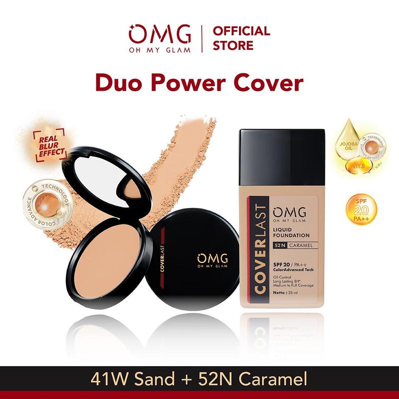 OMG FAVOURITE BUNDLE! Duo Power Cover (Foundation + Bedak Padat) 0