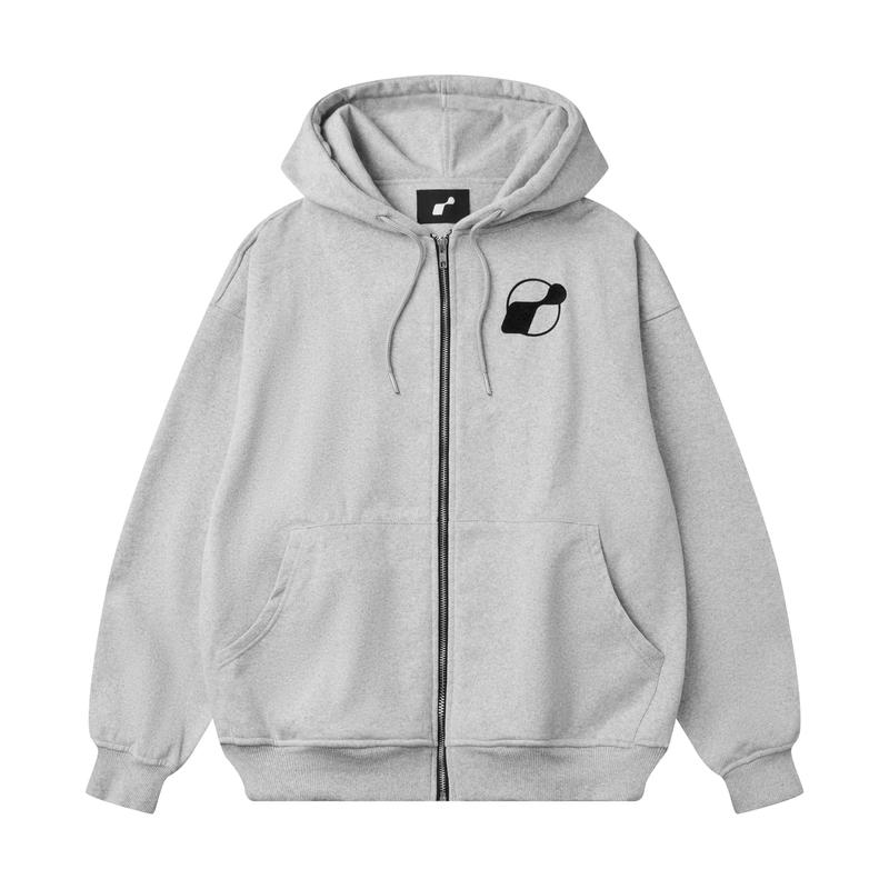 Áo Hoodie Zip Basic ROSS STUDIO 2 Màu Logo (In Nhung) Ross Studio Nỉ Chân Cua - Full Zip Hoodie