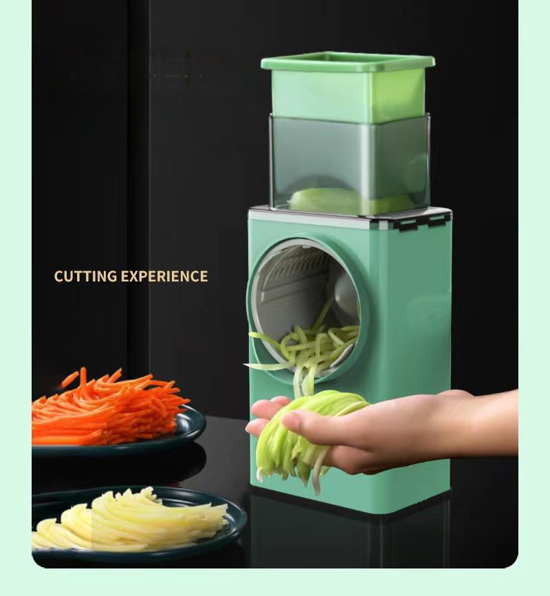 Product Introduction of Swirl Vegetable Cutter, Manual Food Chopper, Multi-functional Vegetable Slicer, Shredder & Grinder, Food-grade Material, Sturdy & Safe, Kitchenware for Home Use Utensils 0