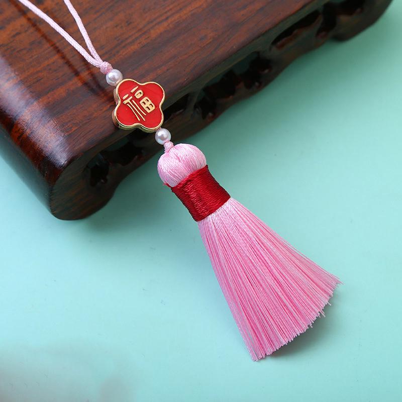 Tua rua mặt chữ phước chỉ đỏ 5cm nhiều màu trang trí may mắn nhỏ gọn 2