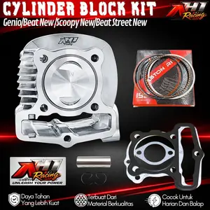 Boring Block Blok Seher Bore Up Genio New Beat Deluxe Street Scoopy New 53 Mm KOJ AH1 Racing Casting