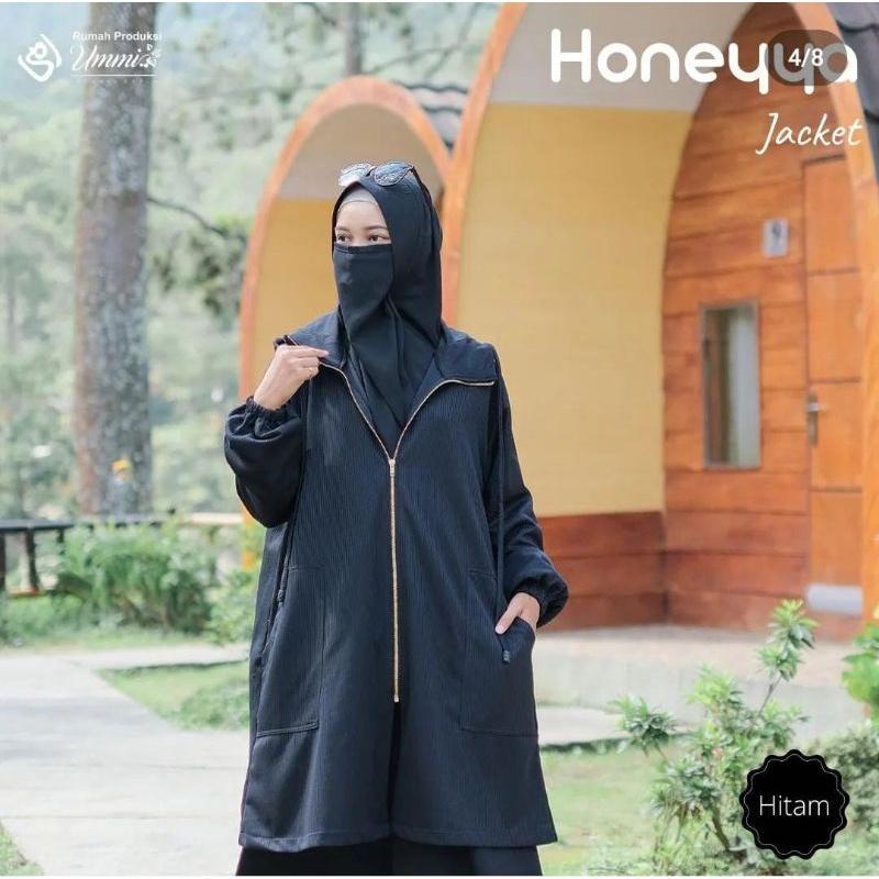 Jaket syari Honeyya | Jacket Honeyya Rumah produksi ummi Polos Panjang Outer 5