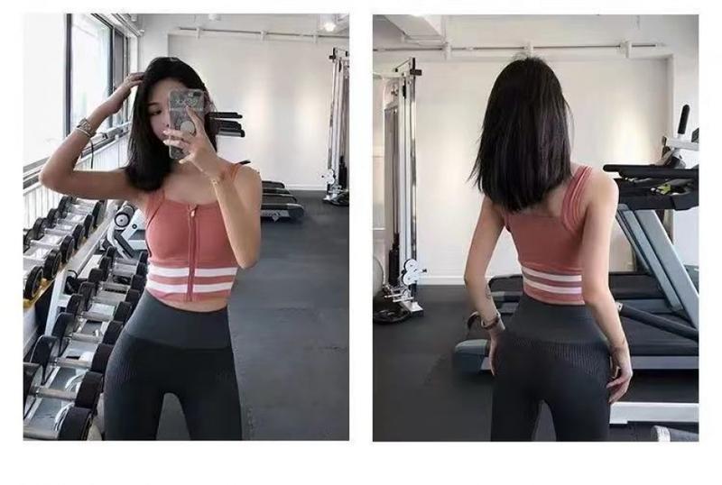 Product Introduction of Áo Ngực Thể Thao, Dành Cho Nữ, Chống Sốc, Thích Hợp Chạy Bộ, Thể Dục Và Yoga, Kiểu Áo Vest, Có Thể Mặc Ngoài Áo Ngực, Khóa Kéo Trước 12