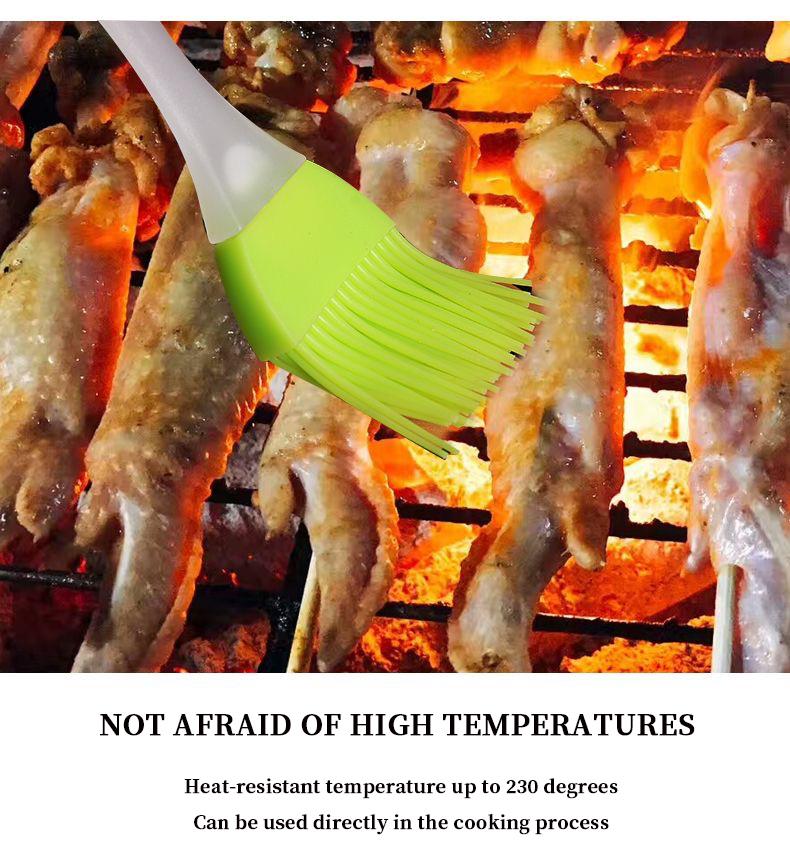 Product Introduction of Silicone Oil Brush, Small Split Barbecue Seasoning Brush, Heat-resistant Baking Brush, Cake Oil Brush, Cooking Accessories, Kitchen Supplies 2