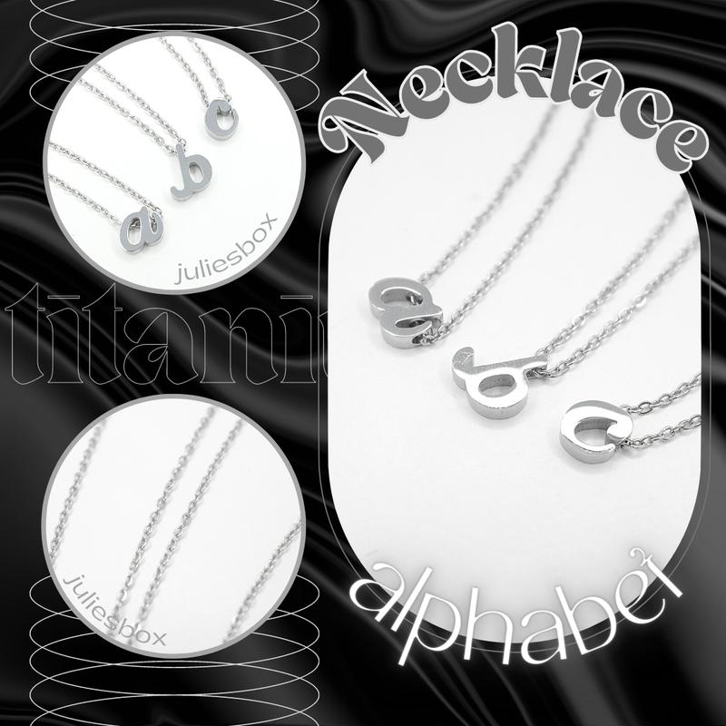 Dây Chuyền Vòng Cổ Chữ Cái Kí Tự Alphabet Không Gỉ Không Đen Không Ngứa julies box 66 Phụ nữ Kỷ niệm Hàng ngày