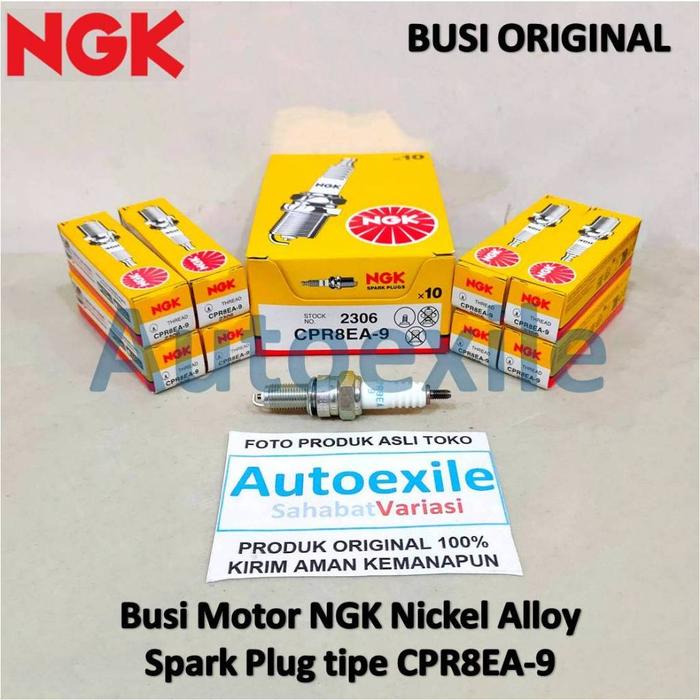 Gambar Busi Asli Original NGK CPR8EA-9 Nickel Alloy CPR8EA9 Spark Plugs Motor Pulsar 220F 500X CB500F CB500X CBR500R CMX500 MegaPro FI Rebel Revo Spacy RX150 Shooter Vortex Aerox 155 Byson Jupiter MX 135 Lexi Nmax N-max Tricity - Putih dari Autoexile Kota Medan 3 Tokopedia
