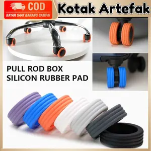 4/8Pcs Ring Karet Roda Koper Pengganti Pelindung Roda Koper & Roda kursi kantor Silikon Cincin Karet Luggage Wheel Ring Stretchable Anti -Noise Untuk Roda Koper