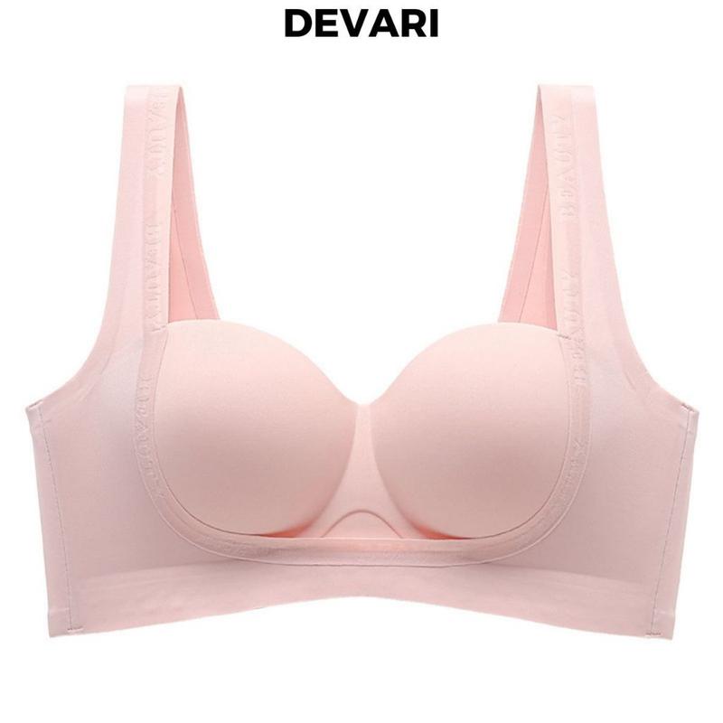  Áo ngực su đúc nữ không gọng đệm mút dày nâng ngực tạo khe sexy gợi cảm - Áo lót su nữ đai to che mỡ DEVARI A4424 Women Top Bra áo  nâng  ngực đồ  lót áo  lót  đúc  su  không  gọng áo  ngực  su  nâng  vòng  1 