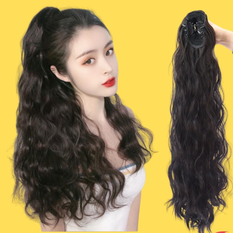 Đuôi tóc giả xoăn xù mỳ nữ - KẸP ĐUÔI XÙ MỲ 55CM