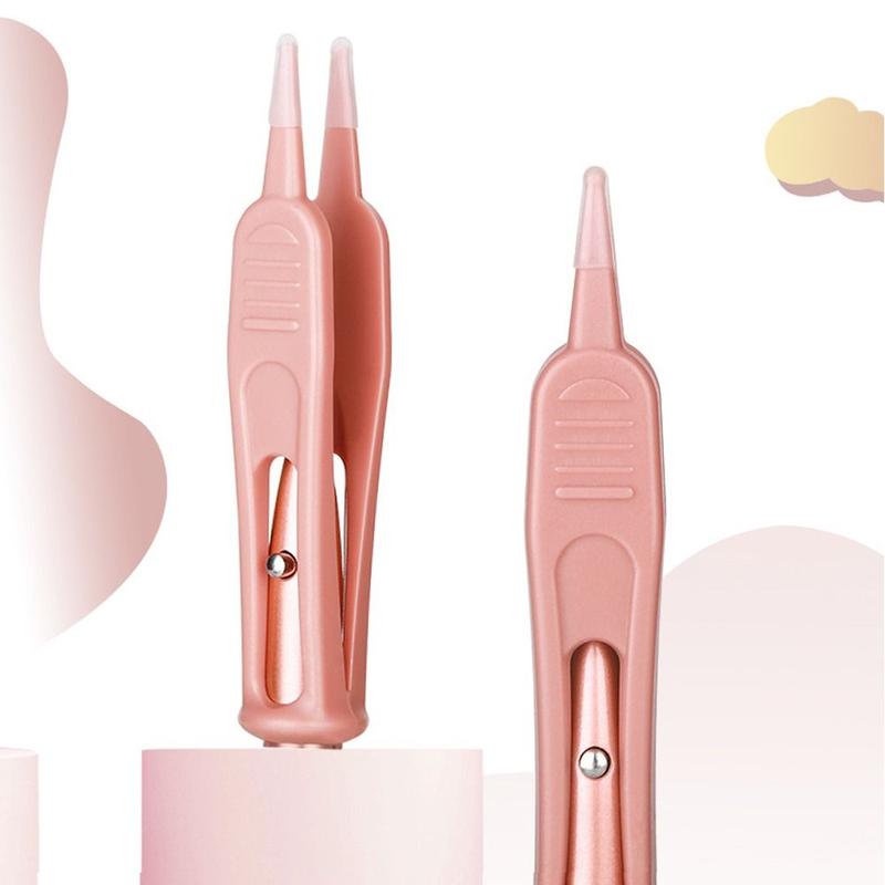 faninfan Clean Ear Nose Navel LED Light Baby Dig Booger Clips Plastic Infants Nose Safe Tweezers Cleaning Tweezer 6