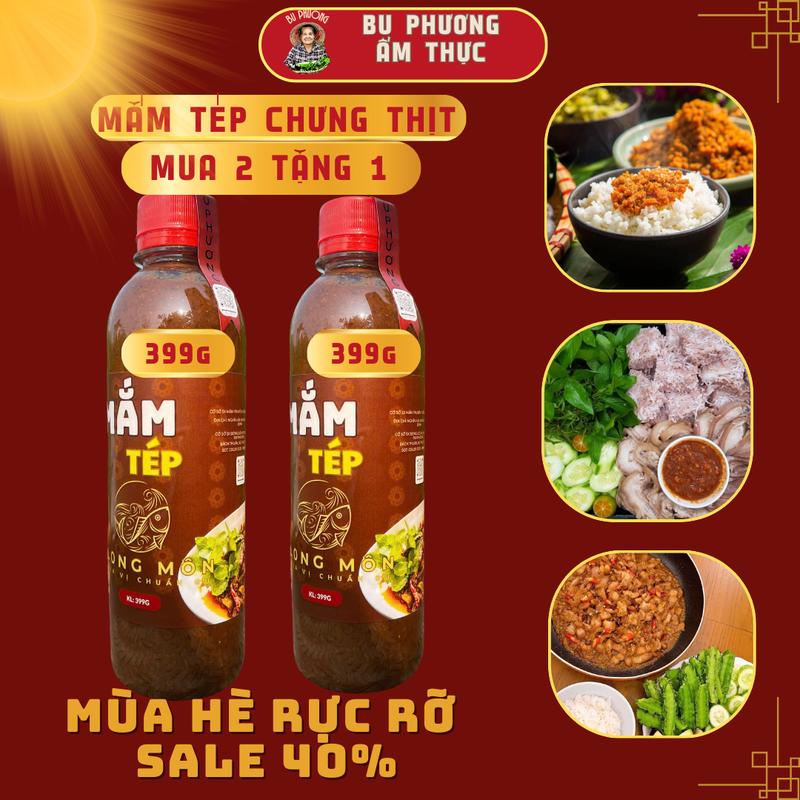 Combo 2 Chai Mắm Tép Mỗi Chai 399G truyền thống thương hiệu Bu Phương dùng trong món mắm tép chưng thịt, chấm rau củ quả luộc, thịt luộc, bún mắm, lẩu mắm nước  mắm Nước Sốt Gia Vị nước  chấm mắm mắm  nhà mắm  tép nuoc  mam nuoc  mam mắm  tép Chua 1