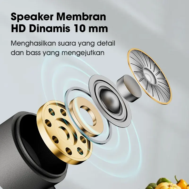 ACOME AW09 Wired In Ear Metal Earphone / Headset Strong Material Aluminium Material Membran HD 10mm Original - Garansi Resmi 1 Tahun 3