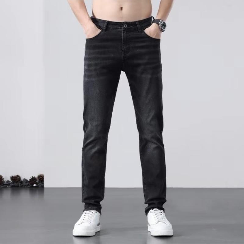 GP Fashion Quần Jean Nam Co Giãn Màu Purple Đen Xịt Sáng Nhẹ Phong Cách Hàn Quốc Có Túi Tiện Lợi Size Thường Dài Thân Người Eo Giữa