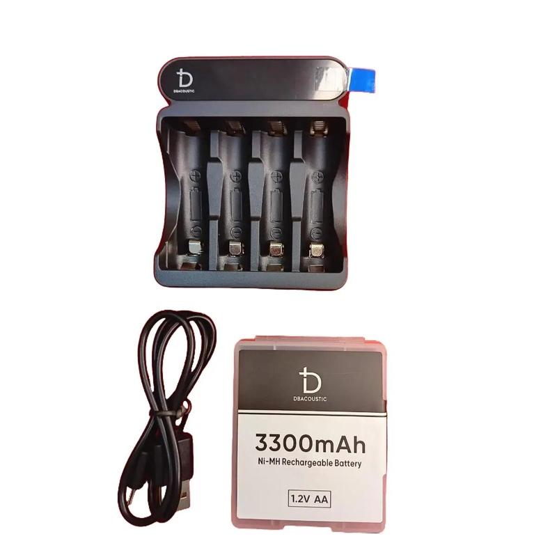 Bộ Pin Sạc AA 3300mAh DBacoustic Tự Ngắt + 4Pin AA Dung Lượng Cao Cho Micro Karaoke
