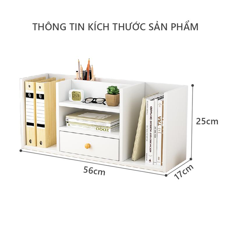 Kệ sách để bàn kệ gỗ đa năng trang trí bàn học bàn làm việc tiết kiệm diện tích IGA - GP258 3