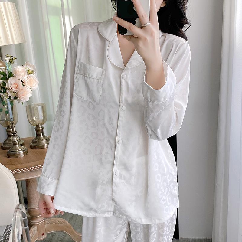 Julia - Set Pijama Gấm Beo - Quý Phái và Sang Trọng Nữ Women Áo Ngủ Quần Ngủ 3
