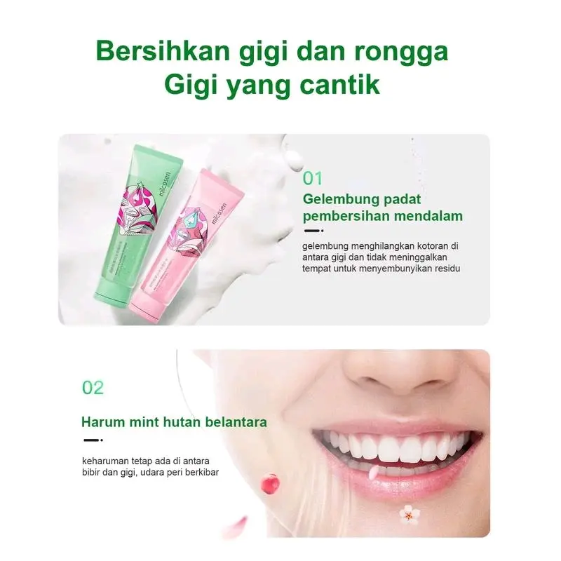 Milcosen niacinamide Pasta gigi penghilang karang pemutih gigi dan menyegarkan mulut Memutihkan Perawatan 1