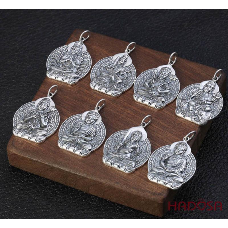 Mặt dây chuyền bạc Phật Bản Mệnh 12 con giáp 33mm ý nghĩa bình an hạnh phúc bạc 925 cao cấp bền màu độ cứng cao chống trầy xước TSP129