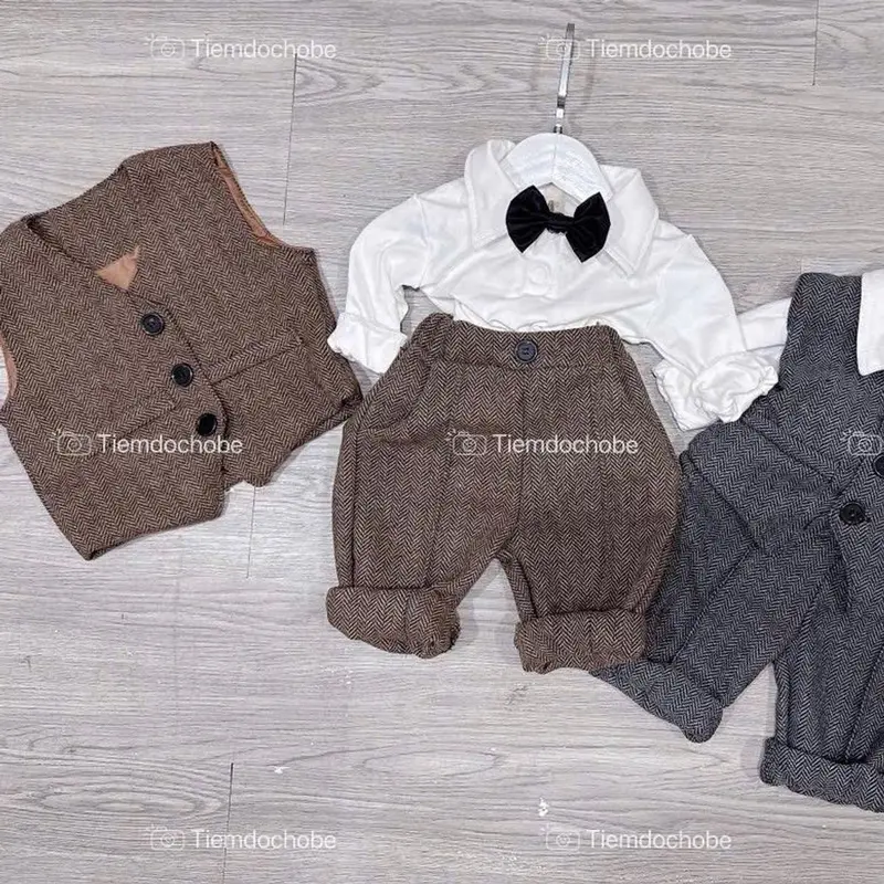 Set ghile dạ công tử 4 chi tiết cho bé 7-16kg 7