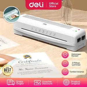 Deli Laminator Machine / Mesin Laminating A3 A4 Kebisingan Rendah Laminasi Panas/Dingin E1437X