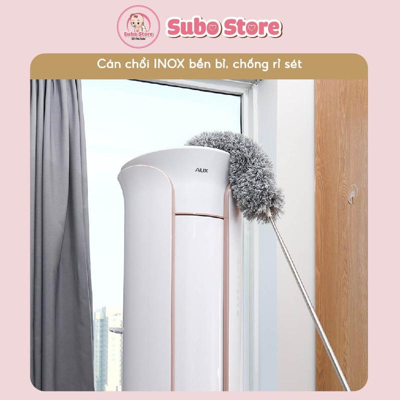 Chổi quét trần rút gọn lau bụi đa năng - Chổi quét bụi đa năng cán rút xoay 360 độ, gấp gọn 4
