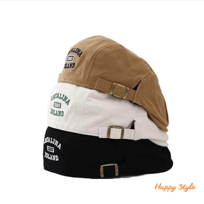Product Introduction of Mũ Beret Kaki Trơn Nón Mỏ Vịt Thêu Chất Vải Cotton Form Mềm Phong Cách Cổ Điển Cho Nam Nữ - N243 5