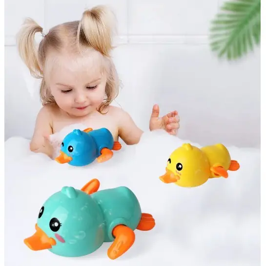 Mainan Wind UP DUCK bebek putar / mainan mandi bayi bebek renang putar 3