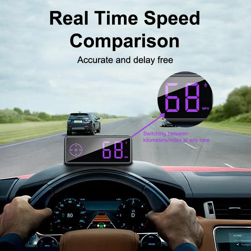 Product Introduction of Car Digital Speed Head Up Display Universal Speedometer HUD  Compass Speed Measurement Indicator For Truck Vehicles USB Power 10