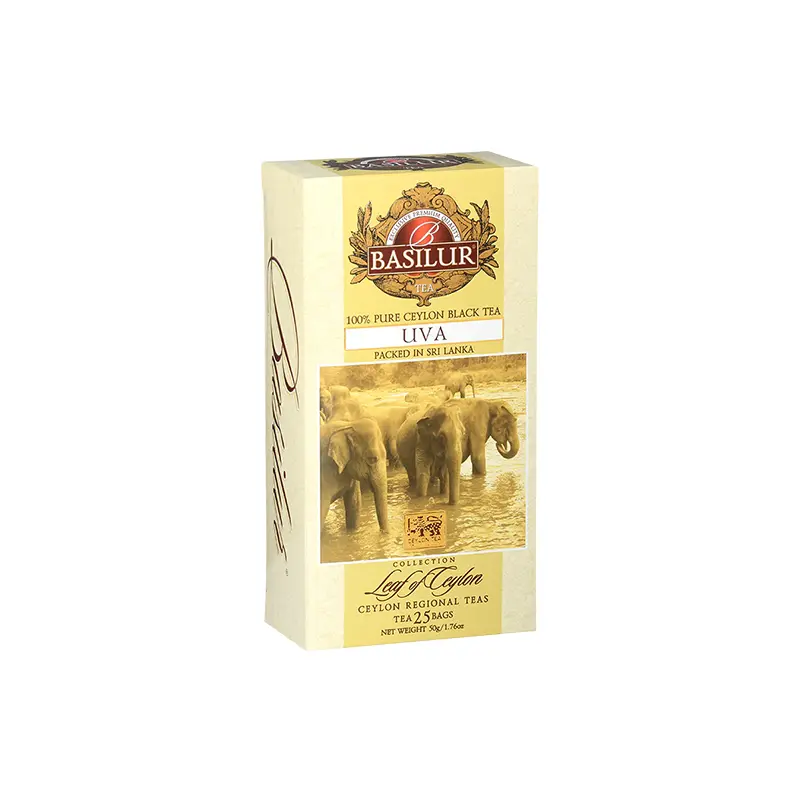 Trà Basilur - Trà Lá UVA Cao Cấp - Ceylon 50g (Hộp Giấy)