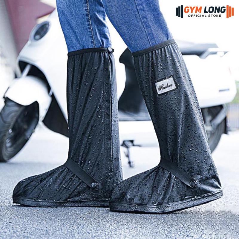 Ủng Đi Mưa - Bọc Giày Đi Cổ Cao Chống Nước Chống Trơn Trượt Với Chất Liệu Nhựa PVC 2 Lớp GYMLONG