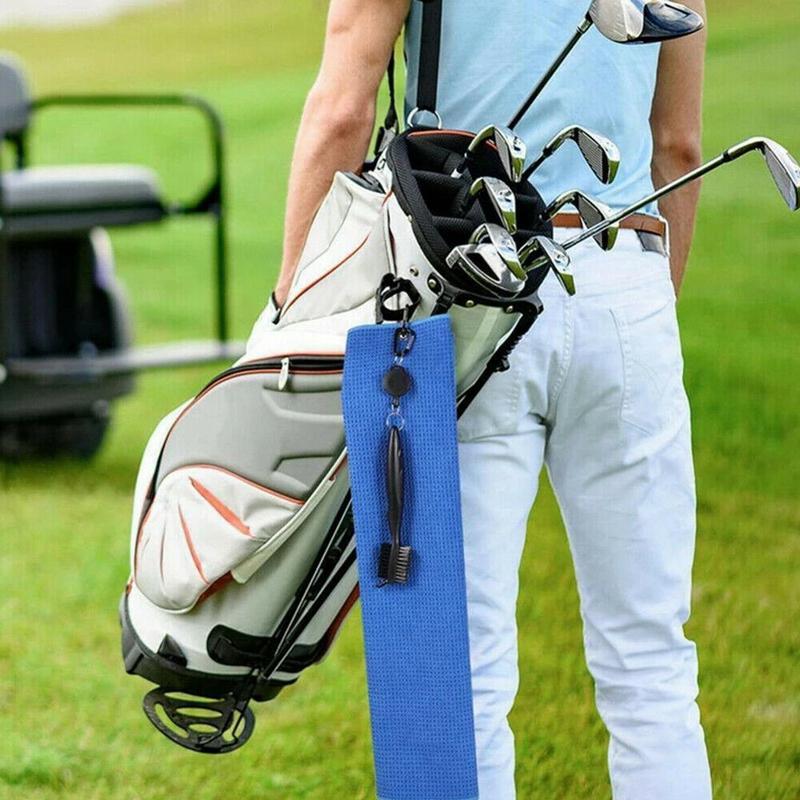 Khăn lau Golf, màu đen, họa tiết Bánh Quế chất liệu bông, thích hợp cho thể thao 1