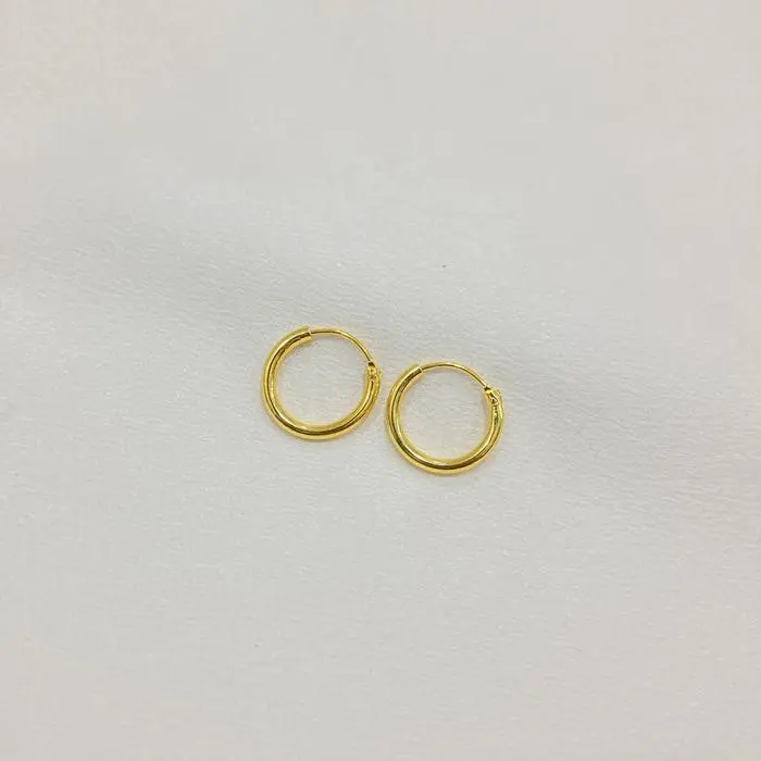 Shareen Anting Gipsy Polos Warna 24 Karat Aksesoris Perhaisan - 16 MM free cod