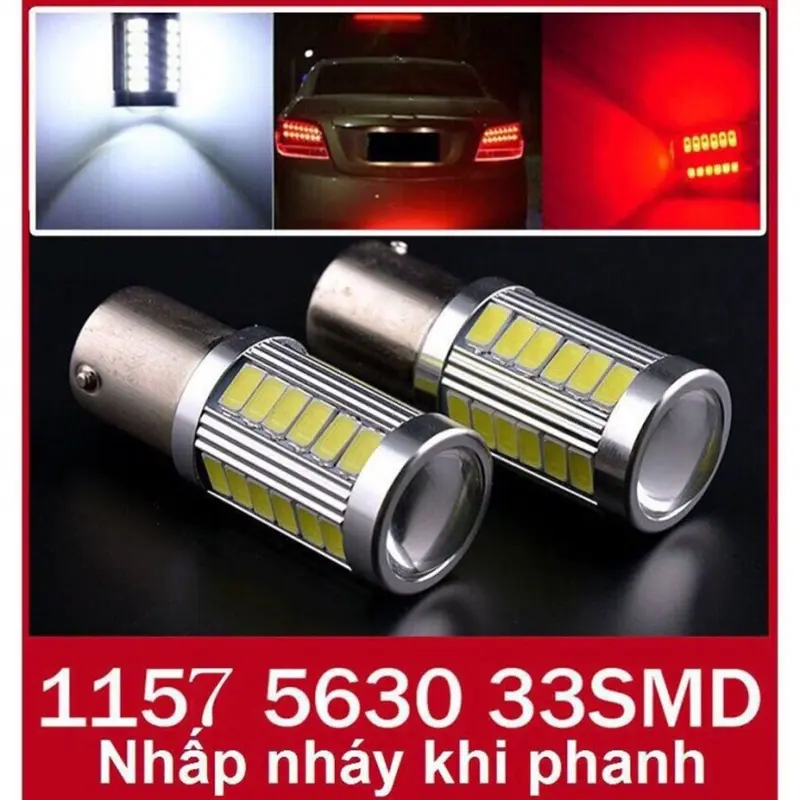 Phanh nhấp nháy 33 tim đèn hậu siêu sáng xe máy nhấp nháy đèn phanh sau đèn sương mù đèn hậu chớp nháy sử dụng điện 12v Ô Xi Nhan Led Phụ Tùng 5