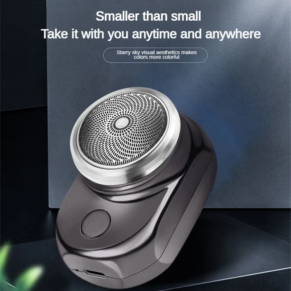 [Charging cable+brush]New Mini Shaver Electric Shaver Rechargeable Shaver Portable Car Rechargeable Beard Shaver