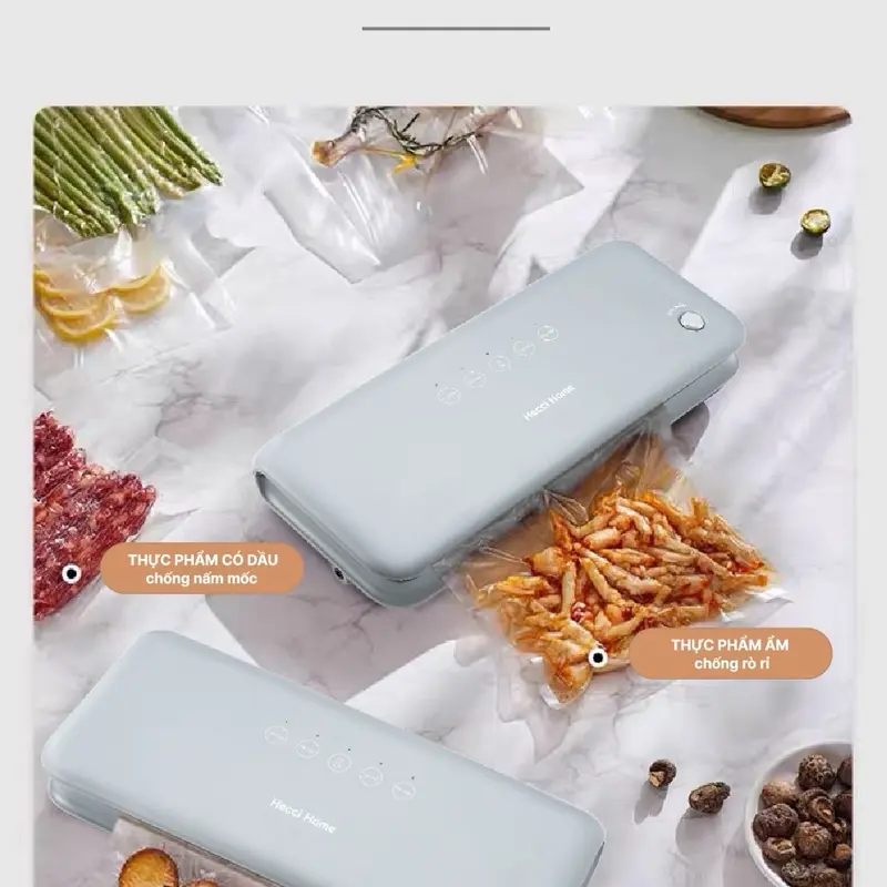 [KHÔNG KÉN TÚI] Máy Hút Chân Không Thực Phẩm Hecci Home HC3800 - Tích Hợp 2 Động Cơ Mạnh Mẽ (Hàng Mới) 4