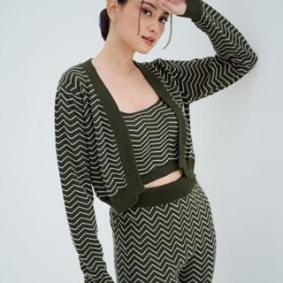 MUKU Vetiver Premium Knit Cardigan Set (Tube&Cardigan) 2