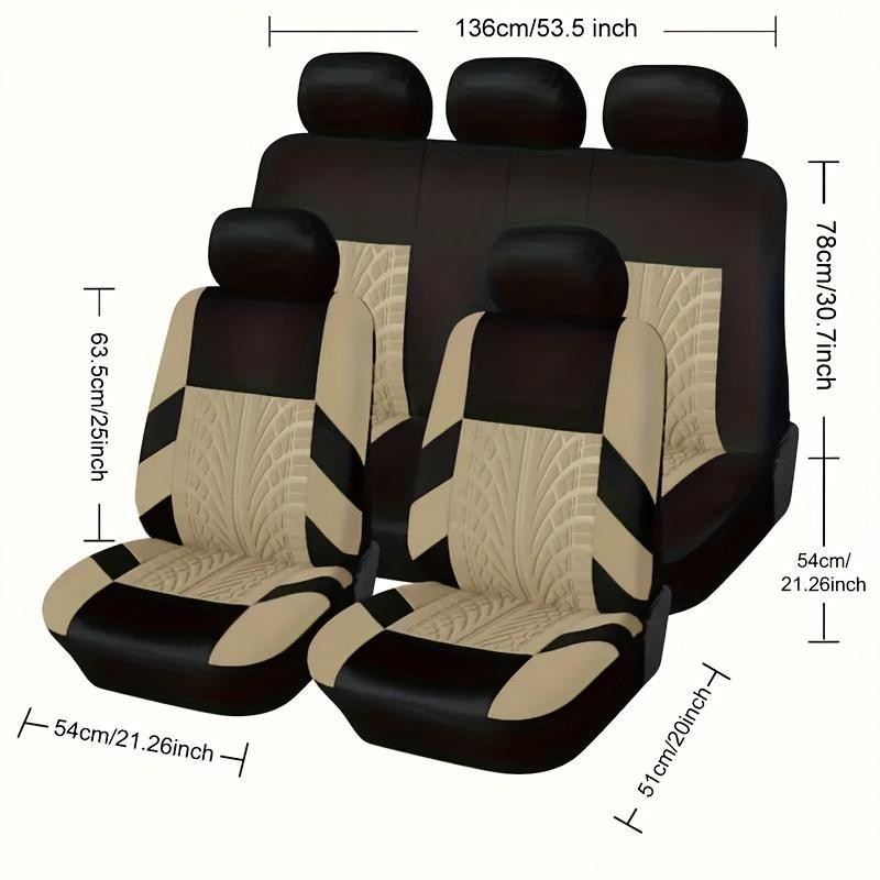 Car Seat Cover for 5 Seat, Universal Car Seat Protector, Car Interior Decoration Accessories, Easy Installation Car Seat Cushion Protector 1