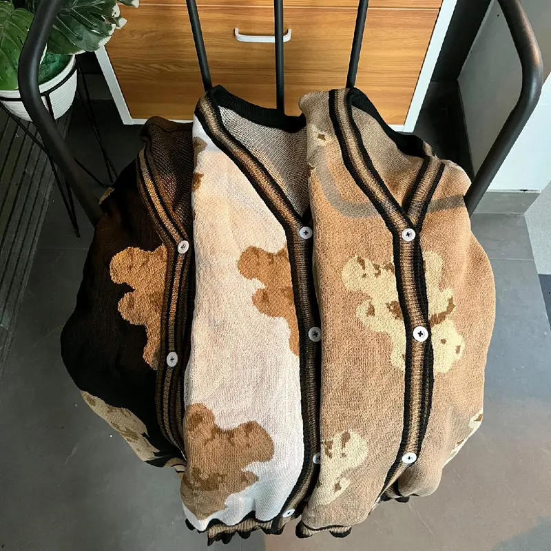 teddy bear cardigan knit rajut good quality 0