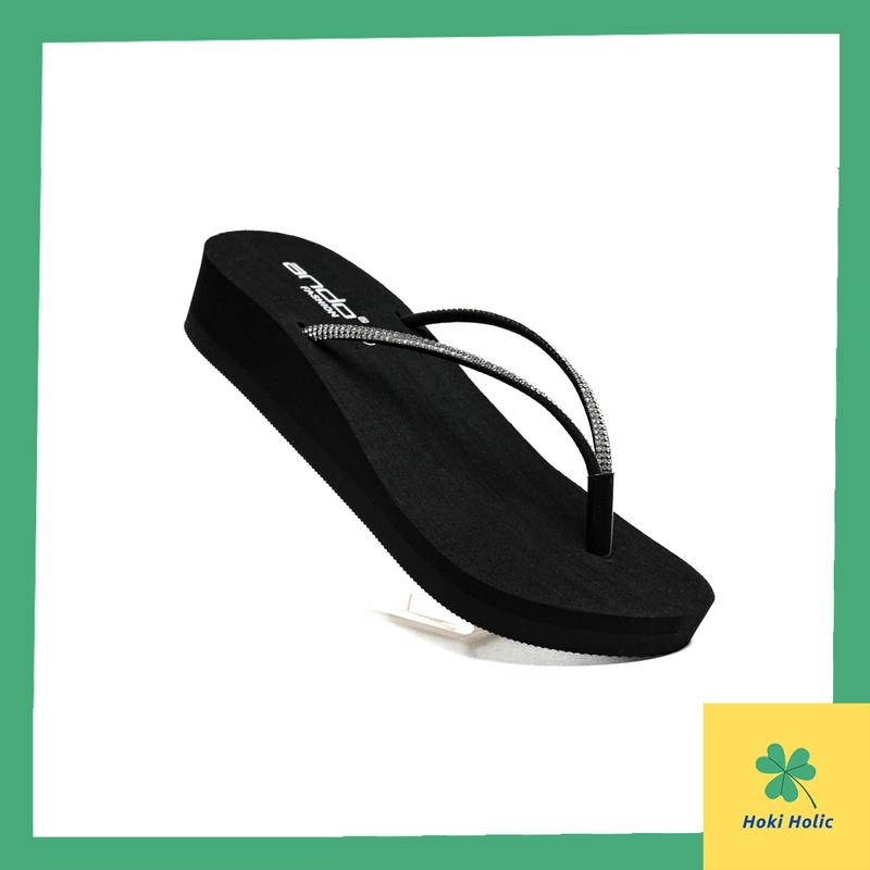 Ando Sandal Wedges Jepit Wanita - Ando Nice Blink Hitam 5