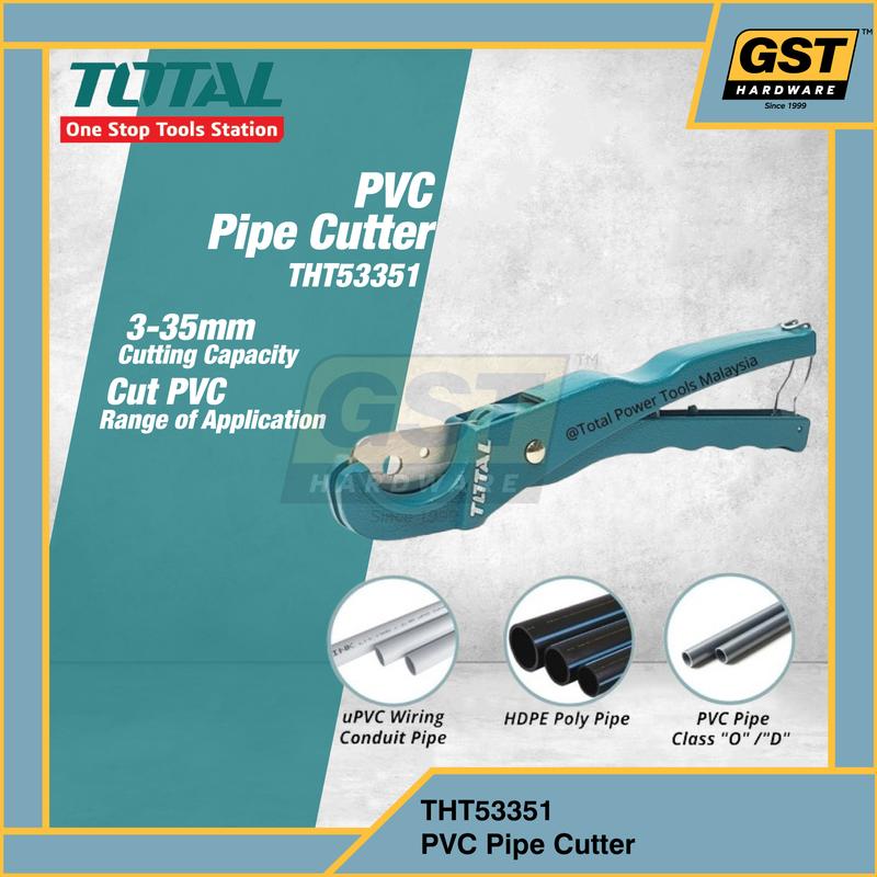 Total PVC Pipe Cutter Heavy Duty Cutter Pipe Pvc Poly Pipe Cutter Paip ...