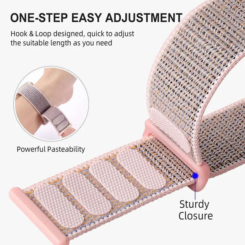 Nylon Elastic Watch Band, Breathable Sports Elastic Woven Watch Band, Suitable for iWatch Series SE/1/2/Ultra/3/4/5/6/7/8/9/10 3