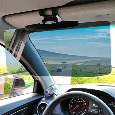 RIDLOG Sun Visor Covers For 1994-2004 Ford Mustang - Vinyl Leather Trim, Velcro, Anti-Scratch (2 Pieces)